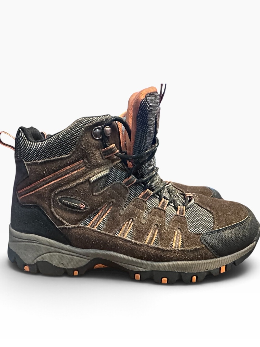 Nevados XP Men’s 9-9.5 Hiking Boots Brown Orange Suede Trail Shoes